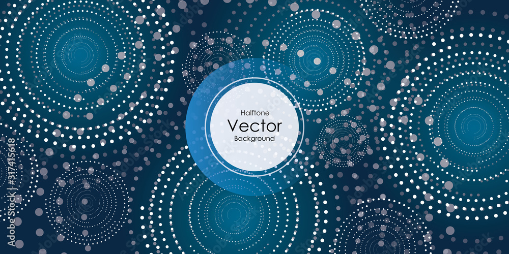 Poster dotted gradient design for your business. creative geometric background in halftone style with color