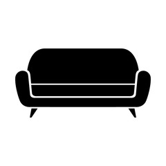 Sofa icon, logo isolated on white background