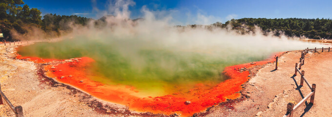 Wai-o-tapu coloured lakes