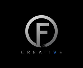 Letter F Digital Network , Technology and digital abstract line network circuit vector logo. .