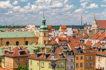 roofs of old town in warsaw