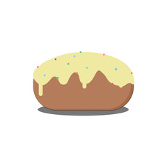 vector illustration of a cake Isolated On A White Background.