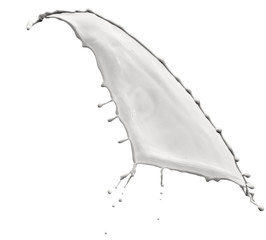 beautiful white paint splash isolated on white background