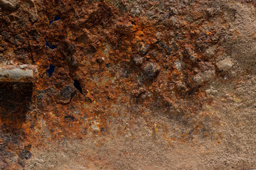 the concept and texture of the background - rusty old iron.