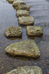 Stones bridge in Wulingyuan - Tianzi Avatar mountains nature park China - travel background