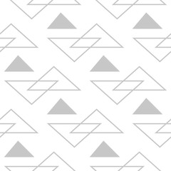 Motif géométrique sans soudure. Toile de fond gris et blanc