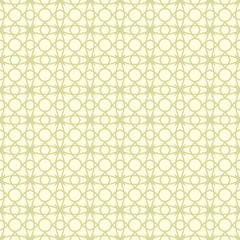 Olive green seamless background. Geometric pattern with arabic ornament