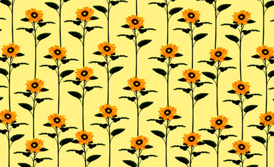 sunflower vector pattern design 05