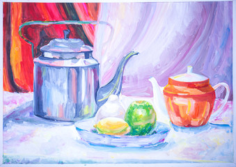 Still life - watercolor drawing
