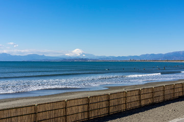 神奈川県　片瀬西浜の風景
