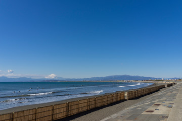 神奈川県　片瀬西浜の風景