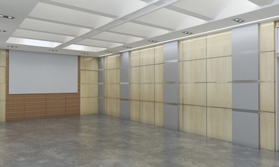 empty pavilion, interior visualization, 3D illustration