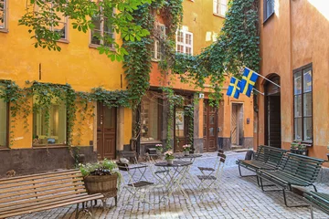 Fototapete Rund Altstadt von Stockholm, Schweden © Michael