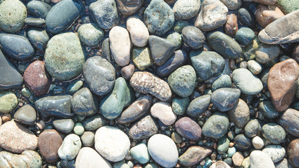 Sea stones. Summer. Background. Texture