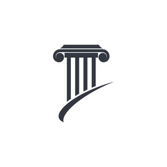 Pillar Logo Template,Column Vector