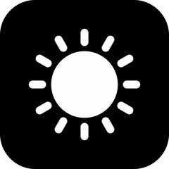 Sun icon isolated on background