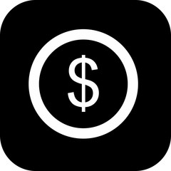Coin icon isolated on background