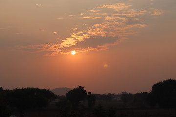 Obraz premium Great Smoky Mountains, autumn sunrise or sunsets Tennessee