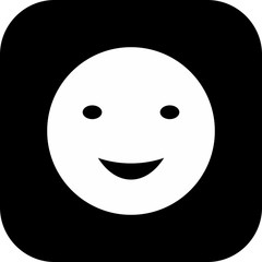 Smile icon isolated on background