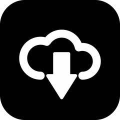 Downloading Cloud icon isolated on background