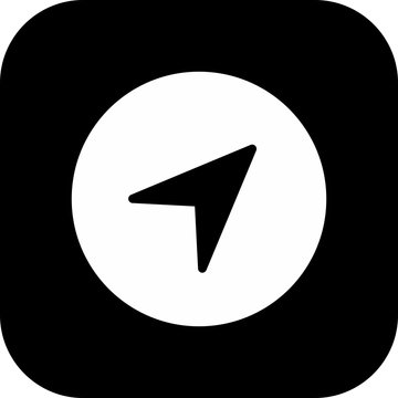 Navigation icon isolated on background