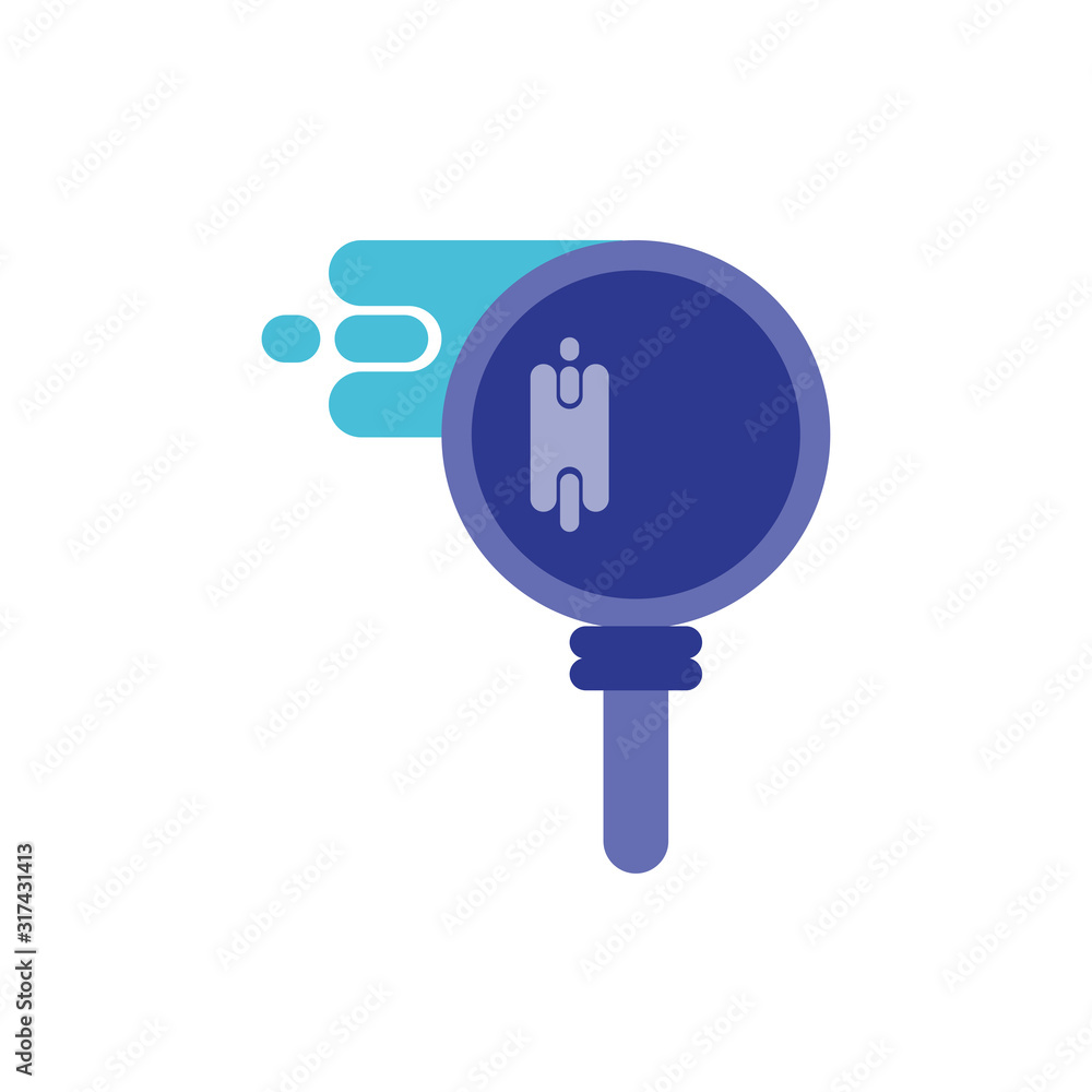 Poster isolated lupe icon vector design