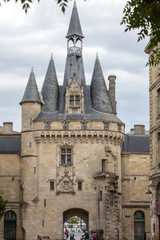 Fototapeta na wymiar City Gate Cailhau, medieval gate in Bordeaux, Gironde department, France