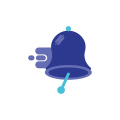 Isolated blue bell icon vector design