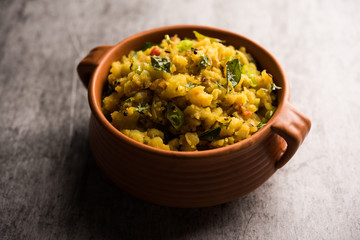 Aloo ka bharta,  sabzi is a tasty dish from India  made using spiced mashed potato prepared especially in northern parts of India