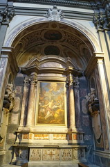 Interior of the cathedral of Pescia, Tuscany, Italy
