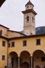 Fototapeta na wymiar Cloister of the court of Pescia, Tuscany, Italy