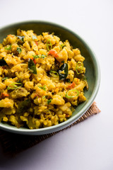 Aloo ka bharta,  sabzi is a tasty dish from India  made using spiced mashed potato prepared especially in northern parts of India