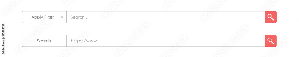Poster set of search form templates for websites. search bar for ui, design and web site. search address an