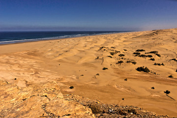 plage blange in the south of morocco