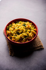 Aloo ka bharta,  sabzi is a tasty dish from India  made using spiced mashed potato prepared especially in northern parts of India