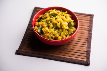 Aloo ka bharta,  sabzi is a tasty dish from India  made using spiced mashed potato prepared especially in northern parts of India