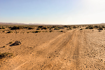 off road track in the south of morocco