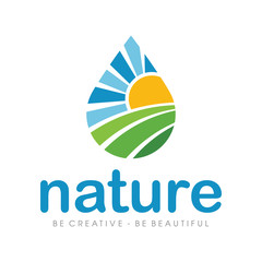 Fototapeta na wymiar Nature Logo, Green Nature Logo, Farm Logo Vector