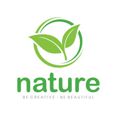 Nature Logo, Green Nature Logo, Farm Logo Vector