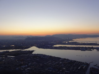 Sunset in Takamatsu City, Japan