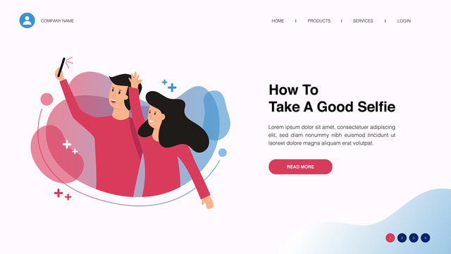 Web page design with lifestyle or business concept for website and mobile website development. Website template design vector illustration. Able to edit or customize.