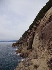 Geology rocks in Wakayama, Japan