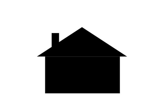 Icon Of A Black House On White Background