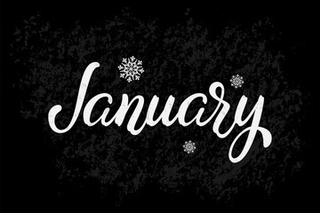 Lettering phrase January