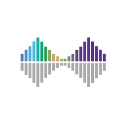 Sound wave logo template vector icons