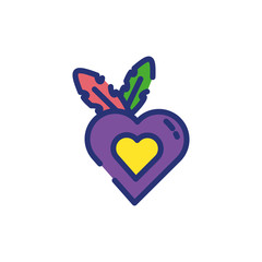 Isolated mardi gras heart vector design © djvstock