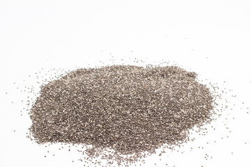 Black chia seeds source of vegan natural protein, calcium, omega-3.