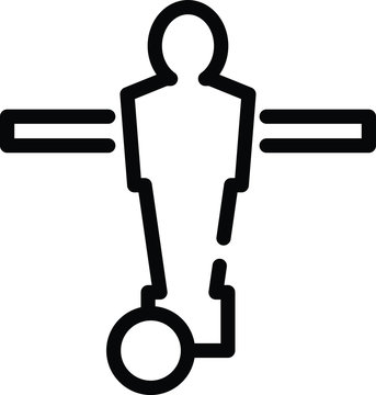 foosball icon, vector illustration