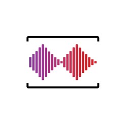 Sound wave logo template vector icons
