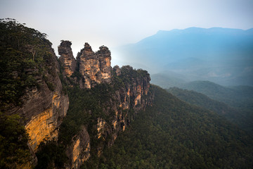 Three Sisters rock formation in Blue Mountains Australia